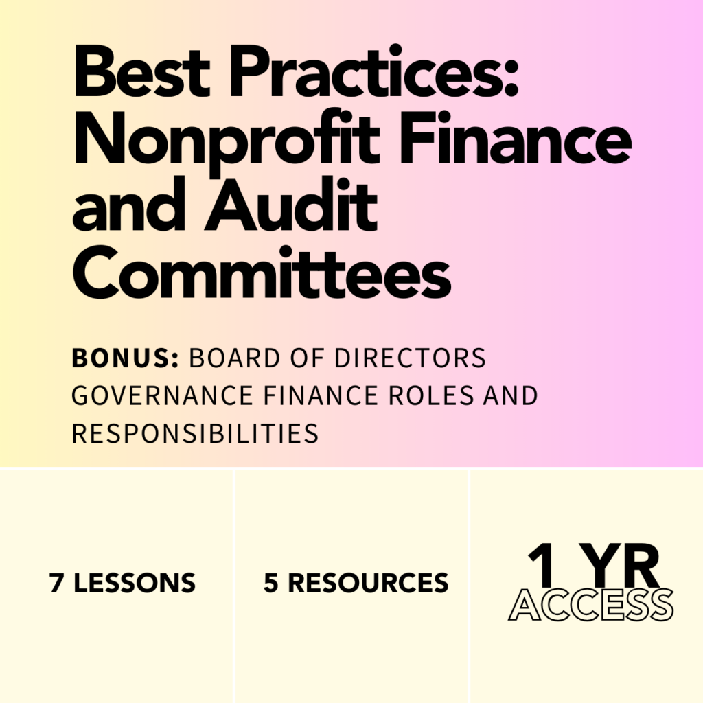 Best Practices_ Nonprofit Finance and Audit Committees